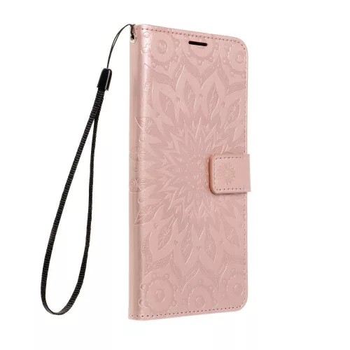 Xiaomi Redmi Note 15 Pro 5G telefon tok, könyvtok, oldalra nyíló tok, mágnesesen záródó, rose gold, mandala, Mezzo