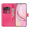 Xiaomi Redmi Note 15 Pro 5G telefon tok, könyvtok, oldalra nyíló tok, mágnesesen záródó, sötét magenta, mandala, Mezzo