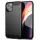 iPhone 17 (6.3") szilikon tok, fekete, Carbon fiber