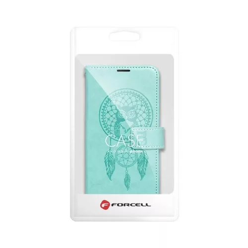 Samsung Galaxy A17 4G/5G telefon tok, könyvtok, oldalra nyíló tok, mágnesesen záródó, zöld, dreamcatcher, SM-A175, SM-A176, Mezzo