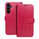 Samsung Galaxy A17 4G/5G / A26 telefon tok, könyvtok, oldalra nyíló tok, mágnesesen záródó, sötét magenta, mandala, SM-A175, SM-A176, SM-A266, Mezzo