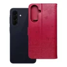 Samsung Galaxy A27 telefon tok, könyvtok, oldalra nyíló tok, mágnesesen záródó, sötét magenta, cats, SM-A276, Mezzo