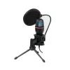 Kondenzátor mikrofon tripod állvánnyal, membránnal, fekete, ART AC-02