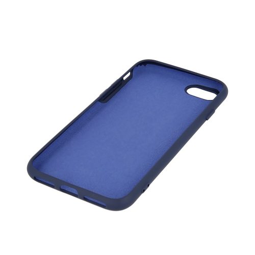 Samsung Galaxy S25 Ultra szilikon tok, hátlap tok, velúr belső, kék, matt, SM-S938, Silicone Case