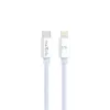 Type-C - iPhone 8pin gyorstöltő adatkábel, 27W, 1M, fehér, Maxlife MXUC-12