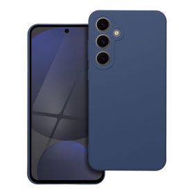   Samsung Galaxy A36 szilikon tok, hátlap tok, velúr belső, kék, matt, SM-A366, Silicone Case