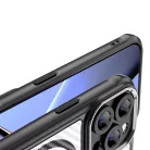 iPhone 16 Pro Max (6.9") ütésálló hátlap tok, magsafe, kamera védelem, PC / TPU tok, fekete, carbon mintás, Defender Carbon Mag
