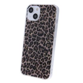   Samsung Galaxy M52 hátlap tok, TPU tok, SM-M526, Gold Glam Leopard 1