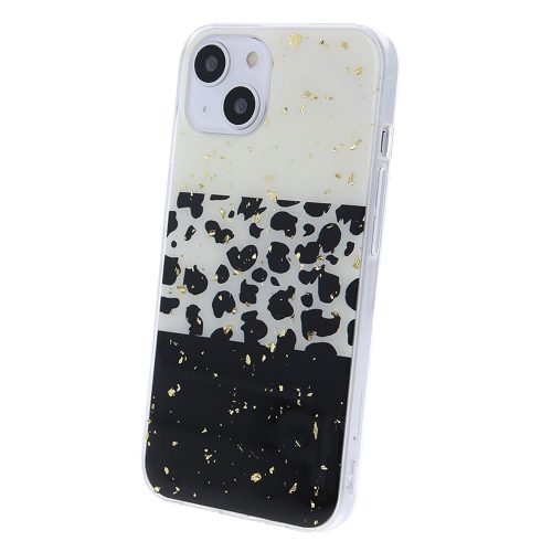 iPhone 11 (6,1") hátlap tok, TPU tok, Gold Glam Leopard 2