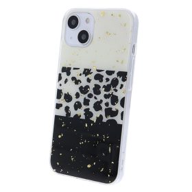   Samsung Galaxy M52 hátlap tok, TPU tok, SM-M526, Gold Glam Leopard 2