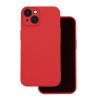 Xiaomi Redmi 13C 4G szilikon tok, hátlap tok, velúr belső, piros, matt, Silicone Case