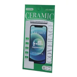   Samsung Galaxy S24 Plus előlapi üvegfólia, fekete keret, 9H, 0.33mm, SM-S926, 9D Ceramic Glass