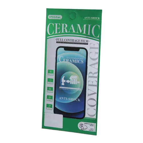 Samsung Galaxy S24 Plus előlapi üvegfólia, fekete keret, 9H, 0.33mm, SM-S926, 9D Ceramic Glass