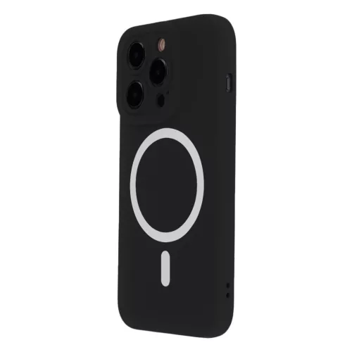 iPhone 15 Plus hátlap tok, TPU tok, magsafe, sötétkék, Silicon Soft Mag