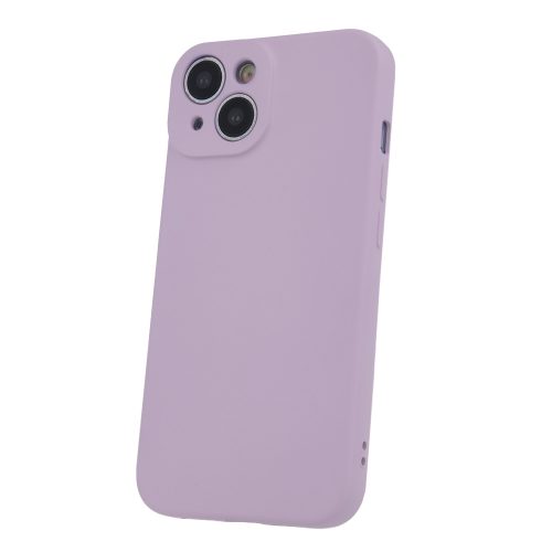 iPhone 15 Pro Max (6.7") szilikon tok, hátlap tok, velúr belső, lila, matt, Silicone Case