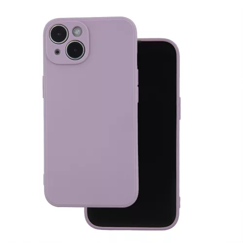 Iphone 15 (6.1) szilikon tok, hátlap tok, lila, matt