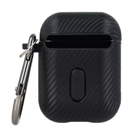   Airpods 3 TPU tok akasztóval, carbon mintás, fekete, Carbon