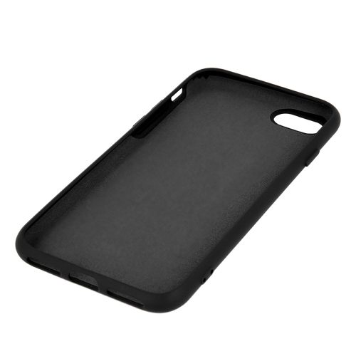 iPhone 16 Plus (6.7") szilikon tok, hátlap tok, velúr belső, fekete, matt, Silicone Case