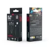 2xType-C / iPhone 8pin - USB / Type-C adatkábel, gyorstöltés, nylon fonat, 66W, 1M, fekete, Maxlife