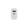 Hálózati gyors töltőfej, 1xType-C / 1xUSB, 20W, fehér, Maxlife MXTC-10-20AC