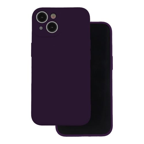 Samsung Galaxy A25 szilikon tok, hátlap tok, velúr belső, sötétlila, matt, SM-A256, Silicone Case