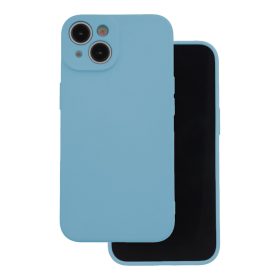   Samsung Galaxy A15 4G/5G szilikon tok, hátlap tok, velúr belső, világoskék, matt, SM-A155, SM-A156, Silicone Case