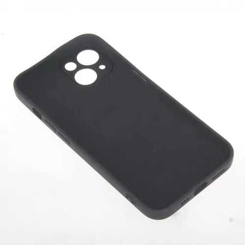 iPhone 16e / SE 4 (2025) (6.1") hátlap tok, szilikon tok, velúr belső, magsafe, fekete, Simple Color Mag