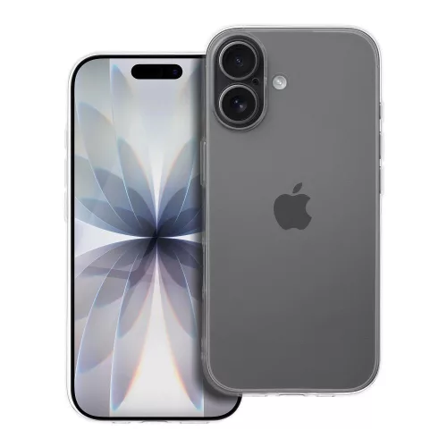 iPhone 17 Air (6.6") szilikon tok, átlátszó, 2mm, kamera védelemmel, Clear
