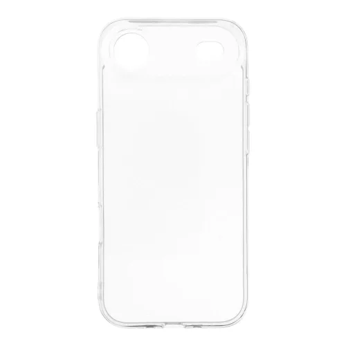 iPhone 17 Air (6.6") szilikon tok, átlátszó, 2mm, kamera védelemmel, Clear