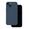 iPhone 17 (6.3") szilikon tok, hátlap tok, velúr belső, kék, matt, Silicone Case