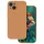 iPhone 17 Pro / 18 Pro (6,3") szilikon tok, hátlap tok, velúr belső, narancssárga, matt, Silicone Case 