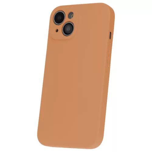 iPhone 17 Pro / 18 Pro (6,3") szilikon tok, hátlap tok, velúr belső, narancssárga, matt, Silicone Case 