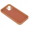 iPhone 17 Pro / 18 Pro (6,3") szilikon tok, hátlap tok, velúr belső, narancssárga, matt, Silicone Case 