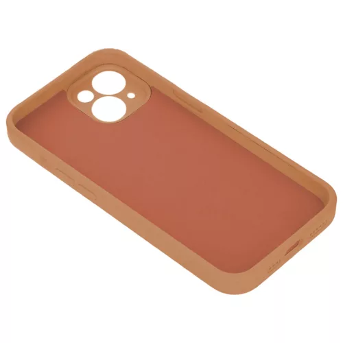 iPhone 17 Pro / 18 Pro (6,3") szilikon tok, hátlap tok, velúr belső, narancssárga, matt, Silicone Case 