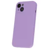 iPhone 17 Air (6.6") szilikon tok, hátlap tok, velúr belső, lila, matt, Silicone Case