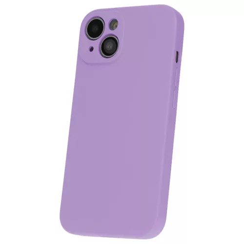 iPhone 17 Air (6.6") szilikon tok, hátlap tok, velúr belső, lila, matt, Silicone Case