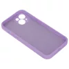 iPhone 17 Air (6.6") szilikon tok, hátlap tok, velúr belső, lila, matt, Silicone Case