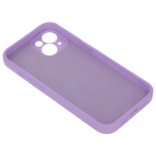 iPhone 17 Air (6.6") szilikon tok, hátlap tok, velúr belső, lila, matt, Silicone Case