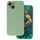 iPhone 17 (6.3") hátlap tok, szilikon, tok, velúr belső, pisztácia zöld, matt, Silicone Case
