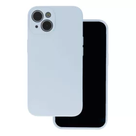   iPhone 17 Air (6.6") szilikon tok, hátlap tok, velúr belső, babakék, matt, Silicone Case