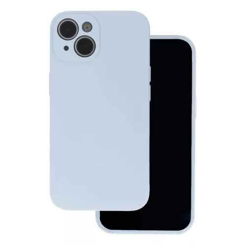 iPhone 17 Air (6.6") szilikon tok, hátlap tok, velúr belső, babakék, matt, Silicone Case