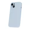 iPhone 17 Air (6.6") szilikon tok, hátlap tok, velúr belső, babakék, matt, Silicone Case