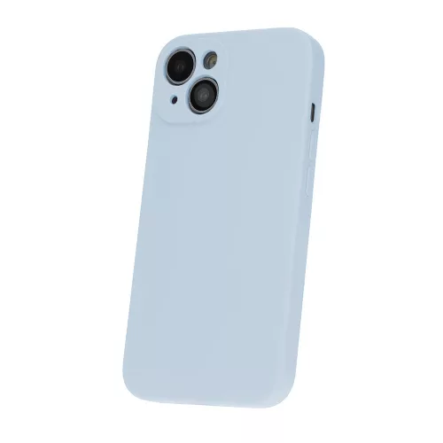 iPhone 17 Air (6.6") szilikon tok, hátlap tok, velúr belső, babakék, matt, Silicone Case