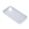 iPhone 17 Air (6.6") szilikon tok, hátlap tok, velúr belső, babakék, matt, Silicone Case