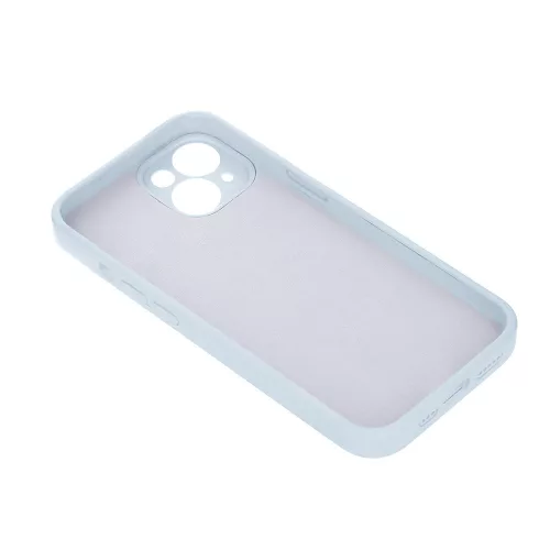 iPhone 17 Air (6.6") szilikon tok, hátlap tok, velúr belső, babakék, matt, Silicone Case