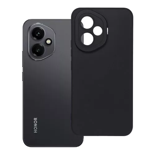 Honor 400 Pro szilikon tok, hátlap tok, velúr belső, fekete, matt, Silicone Case