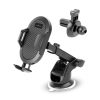 Szélvédőre / műszerfalra / szellőzőre helyezhető autós tartó, 360° fordítható, fekete, Maxlife MXCH-17