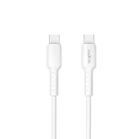   Type-C - Type-C gyorstöltő adatkábel, 3A, 1M, fehér, Maxlife MXUC-13 CC