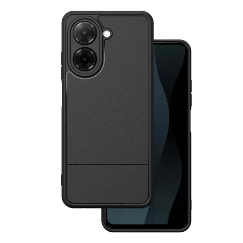 Xiaomi Redmi 14C hátlap tok, TPU tok, kamera védelemmel, fekete, Simple carbon