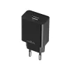 Hálózati töltőfej, 1x USB, 3A / 15W, fekete, Maxlife MXTC-11